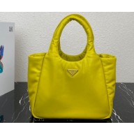 Prada Medium padded Soft nappa leather bag 1BG413 Yellow 2023