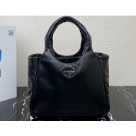 Prada Medium padded Soft nappa leather bag 1BG413 Black 2023