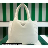 Prada Large padded Re-Nylon tote bag 1BG449 White 2023