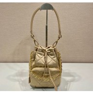 Prada Re-Edition 1995 Chaîne Re-Nylon shoulder bag 1BH038 Beige 2023