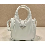 Prada Small padded Re-Nylon tote bag 1BA359 White 2023