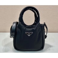 Prada Small padded Re-Nylon tote bag 1BA359 Black 2023