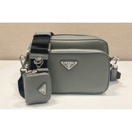 Prada Saffiano leather shoulder bag 2VH170 Gray