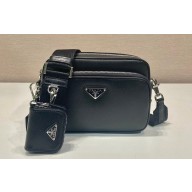 Prada Saffiano leather shoulder bag 2VH170 Black