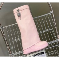 Givenchy Shark Lock Biker boots in grained leather Pink 2023