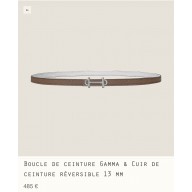 Hermes Gamma belt buckle & Reversible leather strap 13 mm 02 2023