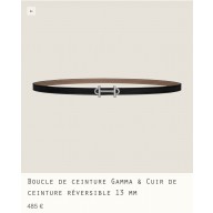 Hermes Gamma belt buckle & Reversible leather strap 13 mm 08 2023