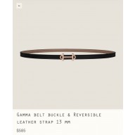 Hermes Gamma belt buckle & Reversible leather strap 13 mm 09 2023