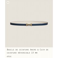 Hermes Ancre belt buckle & Reversible leather strap 13 mm 02 2023