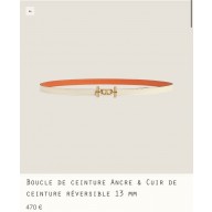 Hermes Ancre belt buckle & Reversible leather strap 13 mm 05 2023