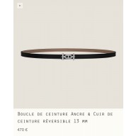 Hermes Ancre belt buckle & Reversible leather strap 13 mm 07 2023