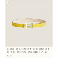 Hermes Mini Constance belt buckle & Reversible leather strap 24 mm 02 2023