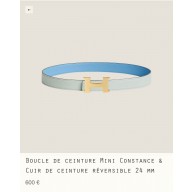 Hermes Mini Constance belt buckle & Reversible leather strap 24 mm 03 2023