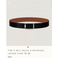 Hermes Tube H belt buckle & Reversible leather strap 38 mm 02 2023
