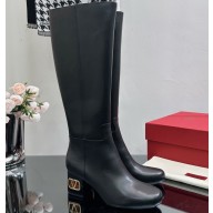 Valentino Heritage Boots In Calfskin Leather Black 2023