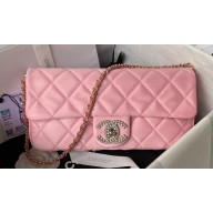 Chanel Satin Clutch with Chain Bag AS3791 Pink 2023