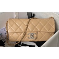 Chanel Lambskin Clutch with Chain Bag AS3791 Beige 2023