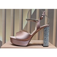 Miu Miu Heel 12.5cm platform 2.5cm Satin sandals with crystals 03 2023