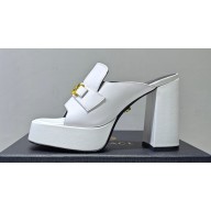 Versace Heel 11cm Medusa '95 Platform 4cm Mules White 2023