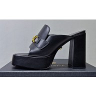 Versace Heel 11cm Medusa '95 Platform 4cm Mules Black 2023