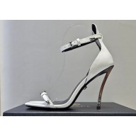Versace Heel 10cm Pin-Point Sandals White 2023