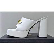 Versace Heel 11cm Platform 4cm Medusa '95 Mules White 2023
