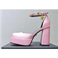 Versace Heel 11cm Aevitas Single Platform 4cm Pumps Satin Pink 2023