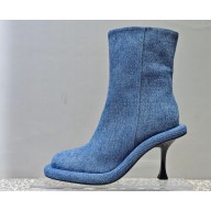 JW Anderson Heel 9cm Bumper-tube short boots Denim Blue 2023