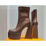 NAKED WOLFE Heel 14.5cm Jane Platform 6cm Leather Heeled-boots Coffee 2023