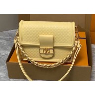 Louis Vuitton Calfskin Dauphine MM Bag M22276 Yellow 2023