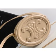 Celine CROSSBODY OVAL PURSE cuir triomphe in SMOOTH CALFSKIN 101703 Beige