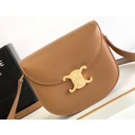 Celine BESACE CLEA BAG in Shiny calfskin 110413 Brown