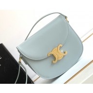 Celine BESACE CLEA BAG in Shiny calfskin 110413 Soft Blue