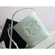 Celine SMALL BUCKET CUIR TRIOMPHE Bag in SMOOTH CALFSKIN 198243 Jade