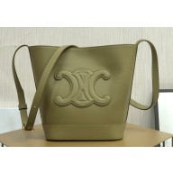 Celine SMALL BUCKET CUIR TRIOMPHE Bag in SMOOTH CALFSKIN 198243 Laurel
