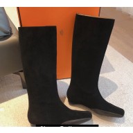 Hermes Finale boots in goatskin Suede Black 2023