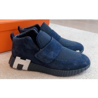 Hermes H Women/Men Sneakers in stretch canvas and calfskin 07 2023