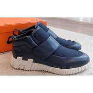 Hermes H Women/Men Sneakers in stretch canvas and calfskin 09 2023
