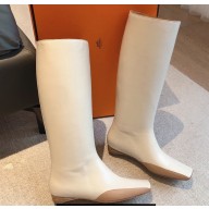 Hermes Finale boots in goatskin White 2023