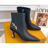 Louis Vuitton Heel 6.5cm Sparkle Ankle Boots Black 2023