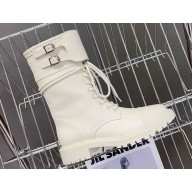Dior D-Trap Ankle Boots in Calfskin White 2023