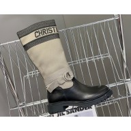 Dior D-Major Boots in Technical Fabric Taupe 2023