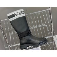 Dior D-Major Boots in Technical Fabric Black/White 2023