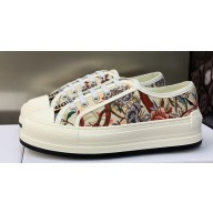 DIOR Walk'n'Dior Platform Low Top Sneakers in jardin botanique Embroidery 2023