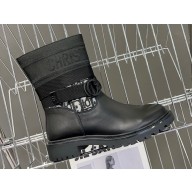Dior D-Major Ankle Boots in Oblique Black 2023