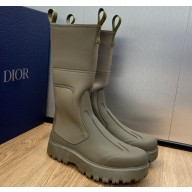 Dior Garden Rubber Women/Men Rain Boots Khaki Green 2023