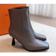 Hermes Gill 75 ankle boots in leather Gray 2023