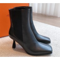 Hermes Gill 75 ankle boots in leather Black 2023