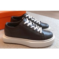 Hermes Haru Women/Men Derby shoes in calfskin Gray 2023