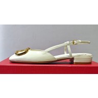 Valentino VLogo Signature Slingback ballerina Flats in leather White